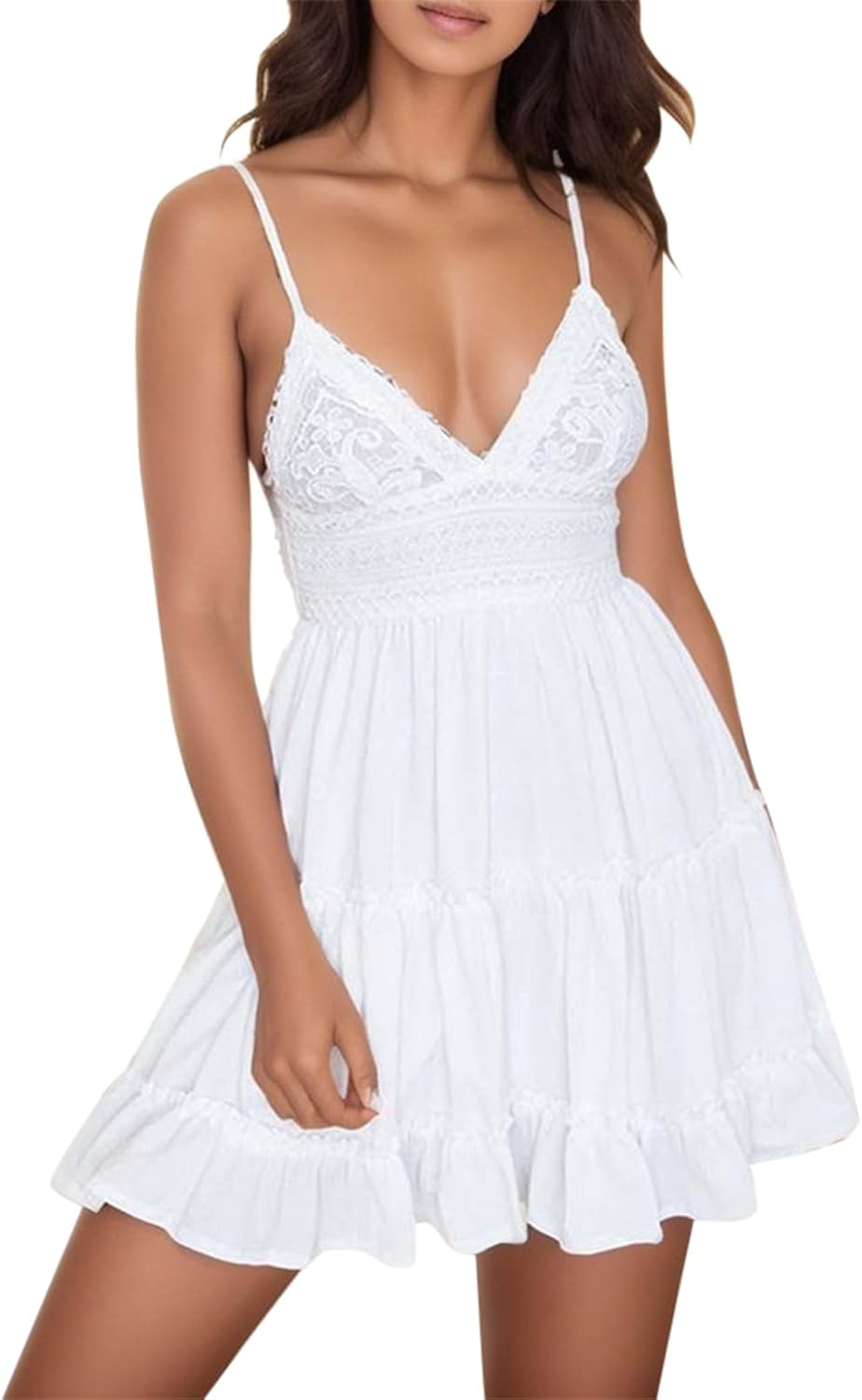 Robe Blanche De Soirée Courte – Image 2